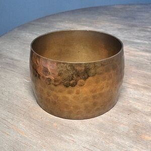 Hammered Brass Wide Cuff Bracelet